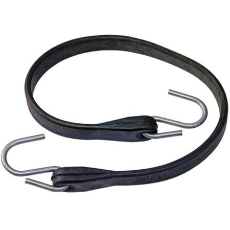 The Brush Man 21” Natural Rubber Bungee Cord, S-Hooks Installed, 50PK BUNGEE-RBR-21
